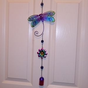 Metal Yard Garden Decor Hanging Firefly Wind chime Pink/purple/teal